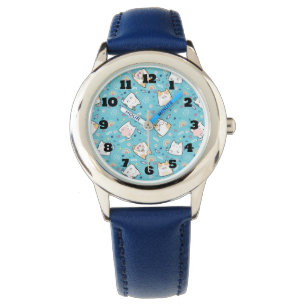 Reloj De Pulsera Patrón de gato kitty caprichoso