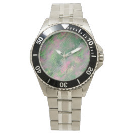 Reloj De Pulsera Patrón de Gel de cristal verde de Jade