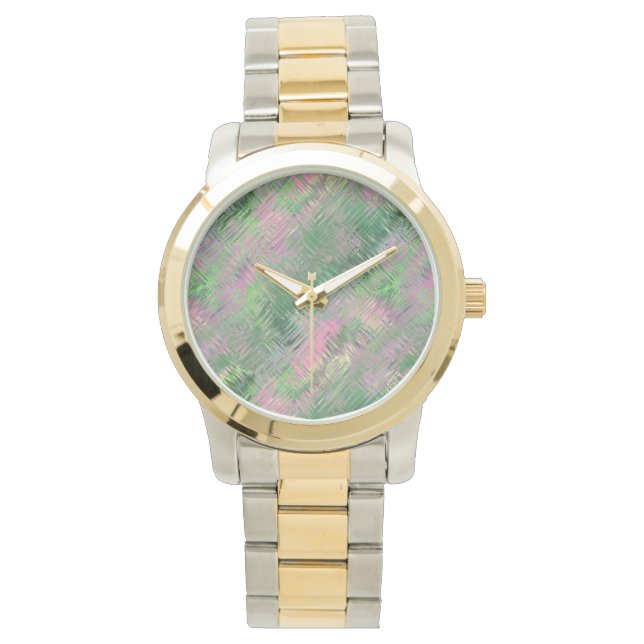 Reloj De Pulsera Patrón de Gel de cristal verde de Jade (Anverso)