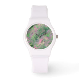 Reloj De Pulsera Patrón de Gel de cristal verde de Jade