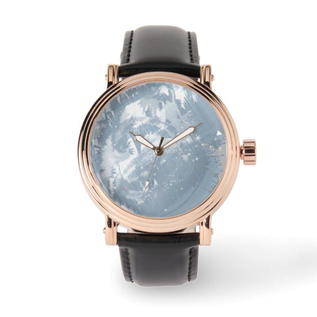 Reloj De Pulsera Patrón de heladas de invierno (Anverso)