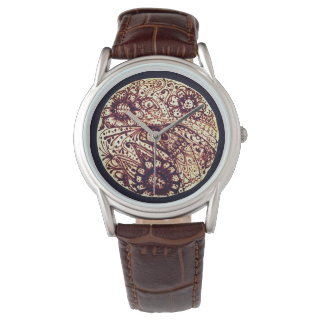 Reloj De Pulsera Patrón de Henna (Anverso)