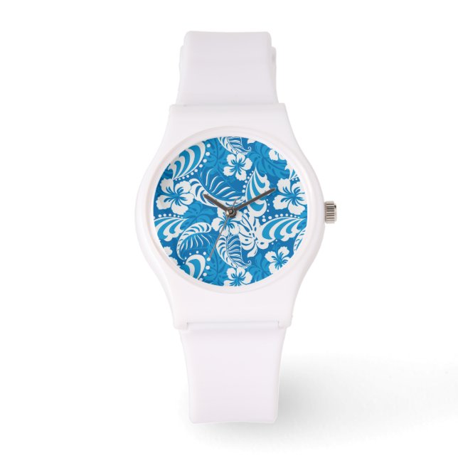 Reloj De Pulsera Patrón de Hibiscus Tropical (Anverso)