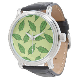 Reloj De Pulsera Patrón de Hojas, Patrón de Hoja, Hojas de Primaver
