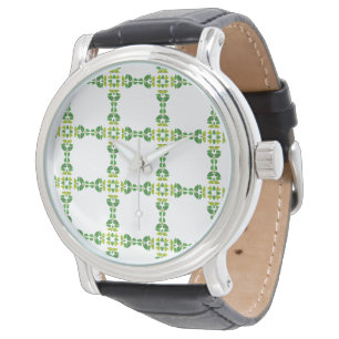 Reloj De Pulsera Patrón de hojas, patrón de hojas, hojas verdes
