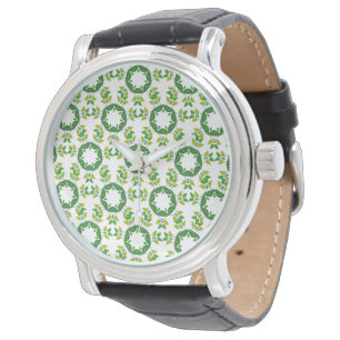 Reloj De Pulsera Patrón de hojas, patrón de hojas, hojas verdes