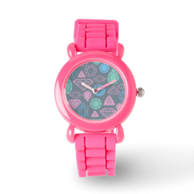 Reloj De Pulsera Patrón de iconos de Gemstone (Anverso)