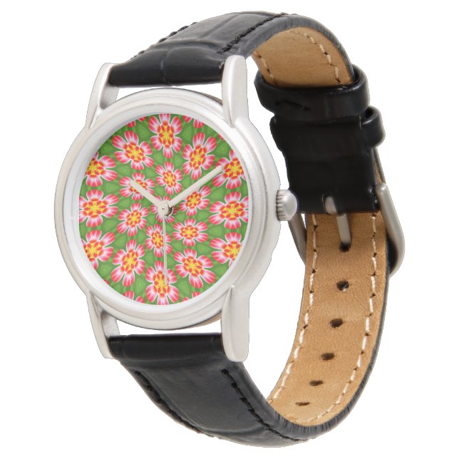 Reloj De Pulsera Patrón de ilimidades rojas (Angular)