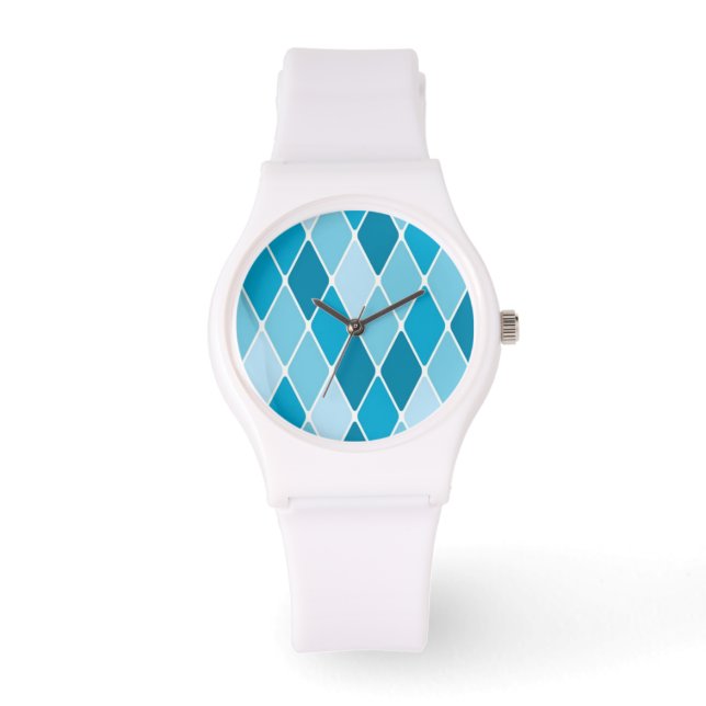 Reloj De Pulsera Patrón de invierno Harlequin (Anverso)