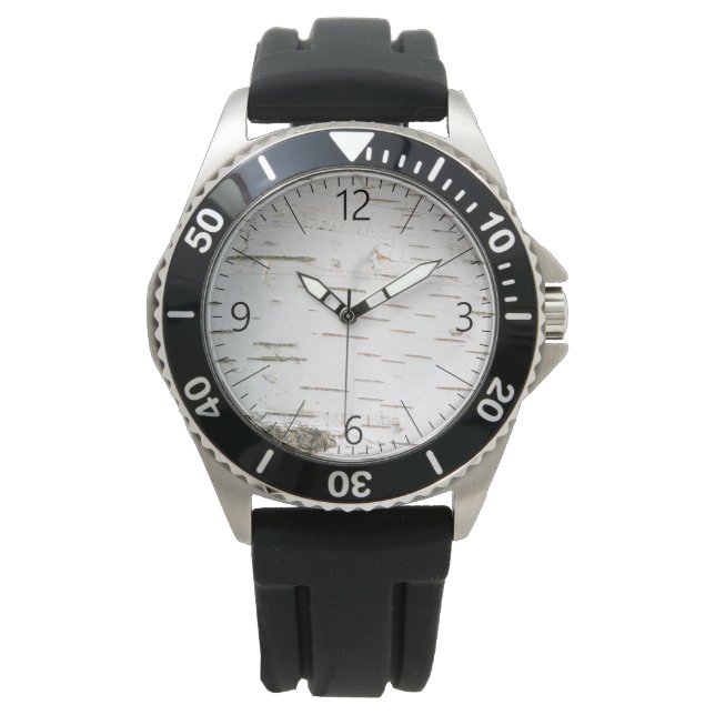 Reloj De Pulsera Patrón de la corteza de Birch (Anverso)