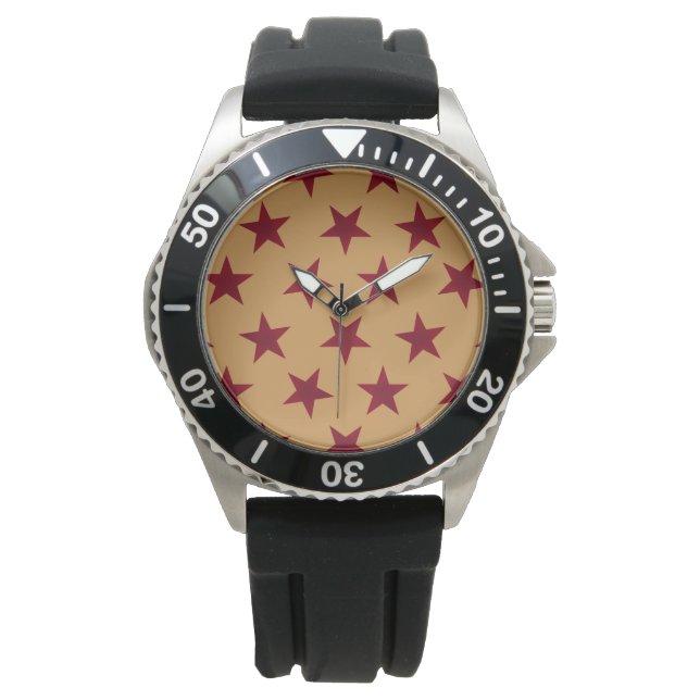 Reloj De Pulsera Patrón de las estrellas doradas 13 (Anverso)