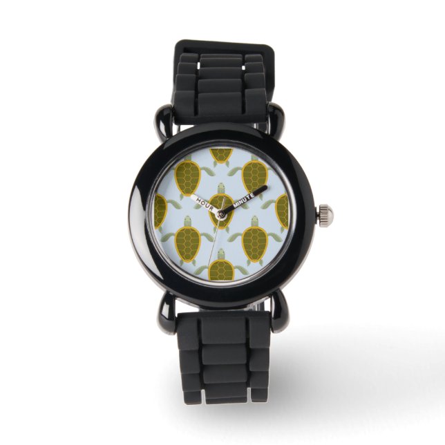 Reloj De Pulsera Patrón De Las Tortugas De Mar (Anverso)