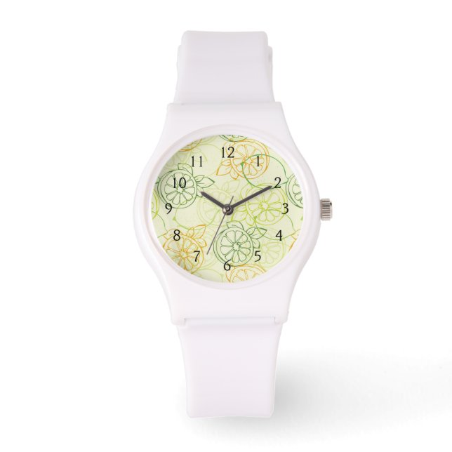 Reloj De Pulsera Patrón de limón (Anverso)