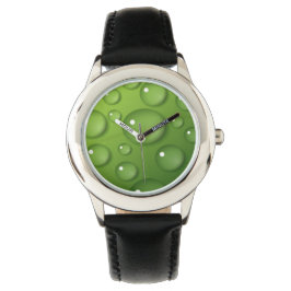Reloj De Pulsera Patrón de lluvia verde