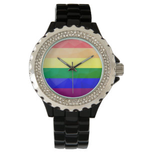 Reloj De Pulsera Patrón de malla geométrica de las líneas de arco i
