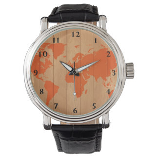 Reloj De Pulsera Patrón de mapa mundial