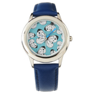 Reloj De Pulsera Patrón de mariposa de col