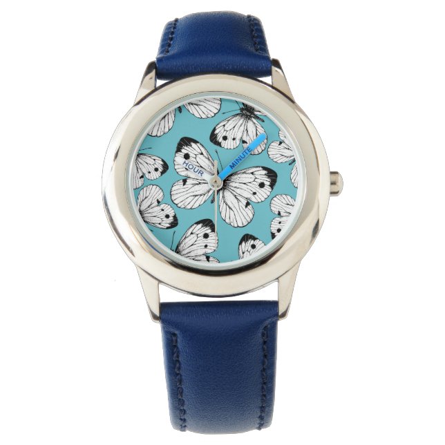 Reloj De Pulsera Patrón de mariposa de col (Anverso)