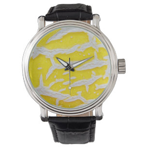 Reloj De Pulsera Patrón de melón amarillo