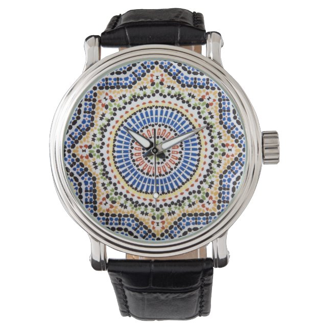 Reloj De Pulsera Patrón de mosaico de Azulejo portugués tradicional (Anverso)