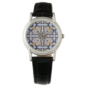 Reloj De Pulsera Patrón de mosaico portugués
