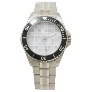Reloj De Pulsera Patrón de mosaicos grises