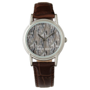Reloj De Pulsera Patrón de naturaleza Fluffy Cattails Personalizad
