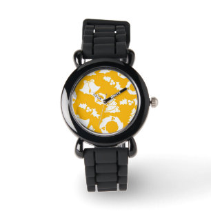 Reloj De Pulsera Patrón de Navidades amarillos