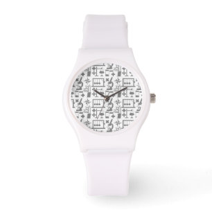 Reloj De Pulsera Patrón de nerd geek de ciencia