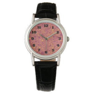 Reloj De Pulsera Patrón de nitidez de los círculos retro