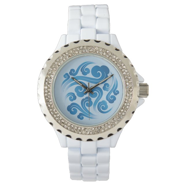 Reloj De Pulsera patrón de nube auspicioso chino tradicional (Anverso)