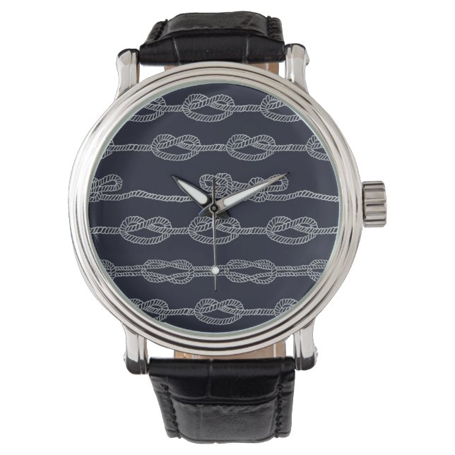 Reloj De Pulsera Patrón de nudos marinos (Anverso)