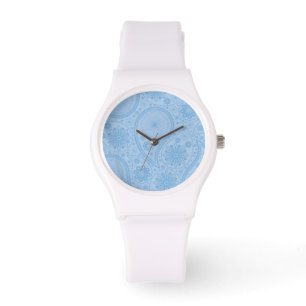Reloj De Pulsera Patrón de paisajes azules
