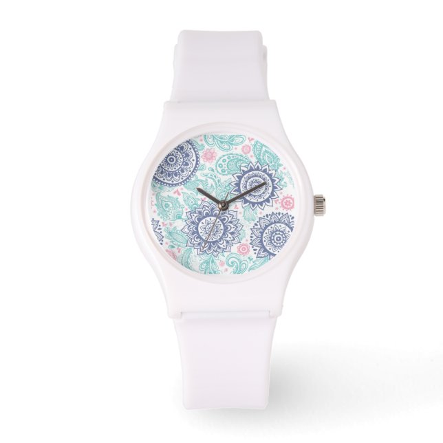 Reloj De Pulsera Patrón de paisley étnico (Anverso)