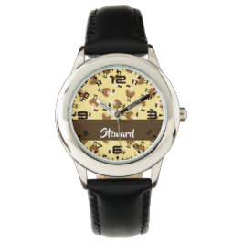 Reloj De Pulsera Patrón de pájaro pardo