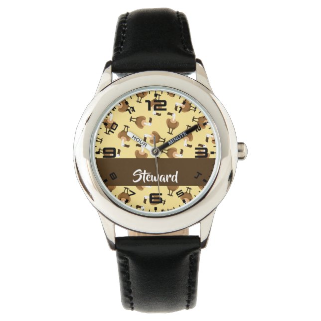 Reloj De Pulsera Patrón de pájaro pardo (Anverso)