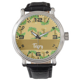 Reloj De Pulsera Patrón de palmeras tropicales