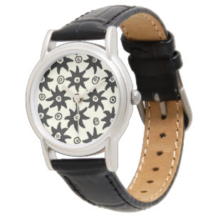 Reloj De Pulsera Patrón de papel pintado textil de estrellas de bat