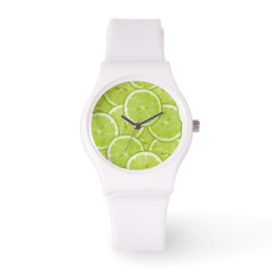 Reloj De Pulsera Patrón De Perforaciones De Lime Verde
