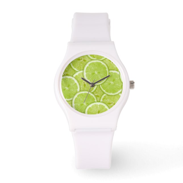 Reloj De Pulsera Patrón De Perforaciones De Lime Verde (Anverso)