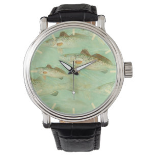 Reloj De Pulsera Patrón de pez trasero 
