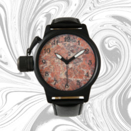 Reloj De Pulsera Patrón de piedra de Jasper naranja