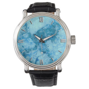 Reloj De Pulsera Patrón de piedra gema, granito azul