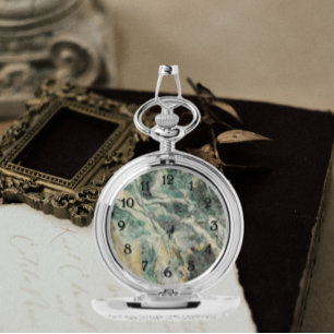 Reloj De Pulsera Patrón de Piedra Mineral Marítima Verde