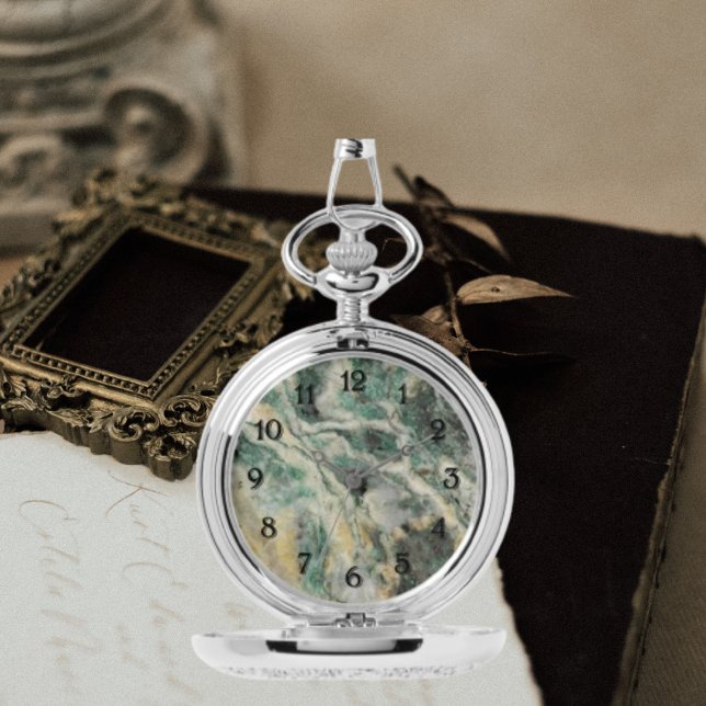 Reloj De Pulsera Patrón de Piedra Mineral Marítima Verde (In Situ)