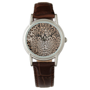 Reloj De Pulsera Patrón de pieles leopardo