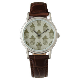 Reloj De Pulsera Patrón de piña de Khaki