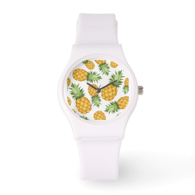 Reloj De Pulsera Patrón de piña personalizado (Anverso)