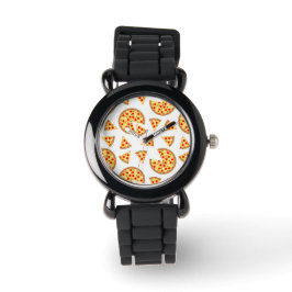 Reloj De Pulsera Patrón de pizzas y rodajas divertidas de Guay en b