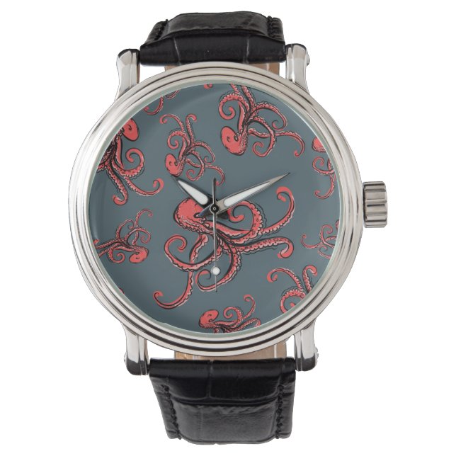 Reloj De Pulsera Patrón de pulpo furtivo (Anverso)